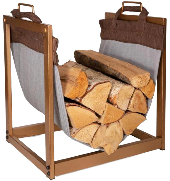  Firewood Log Rack Wood Lumber Storage Holder Fireplace Fire Pit with Canvas