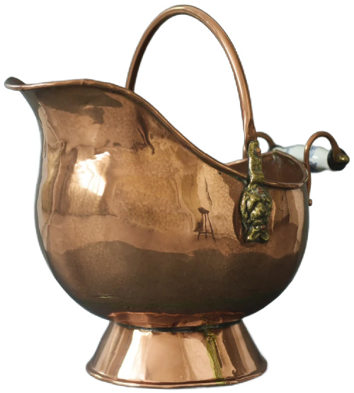 Vintage copper Coal Scuttle Bucket 