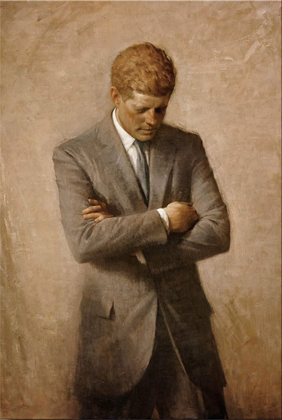 JFK full portrait stretched canvas