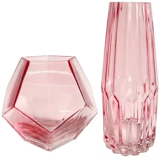pink vases for spring