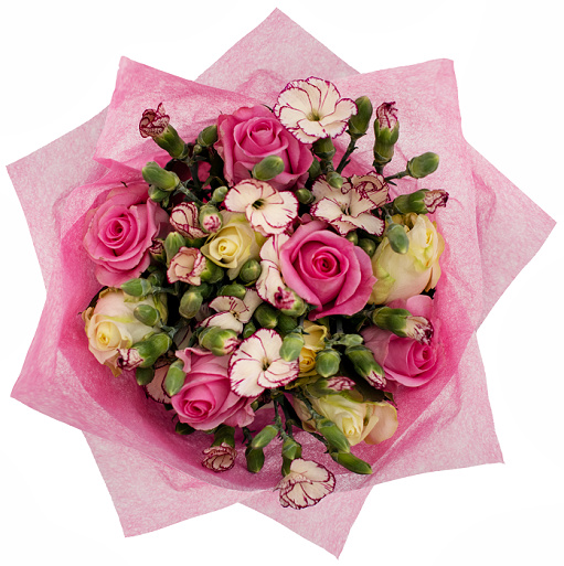 fresh-bouquet-dark-pink-roses