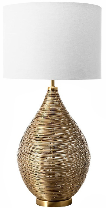 nuLOOM Barlow 26" Traditional Gold Wire Table Lamp