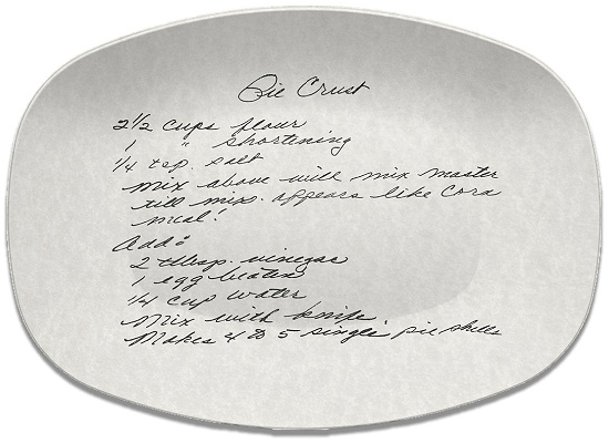 Handwritten Recipe Personalized Platter