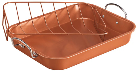 Copper Roasting Pan with Rack