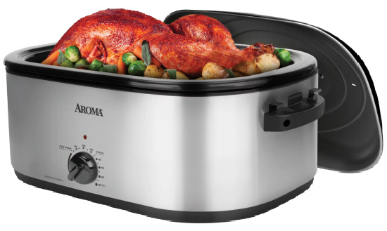 Electric Roaster Oven Stainless Steel with Self-Basting Lid