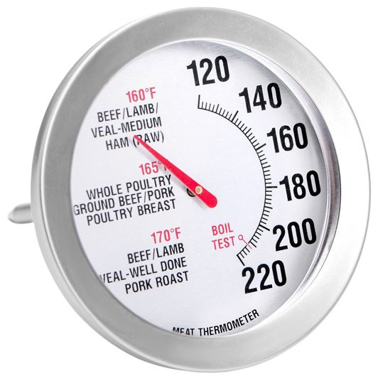 Roasting Meat Thermometer T731 Oven Safe Large 2.5-Inch Easy-Read Face