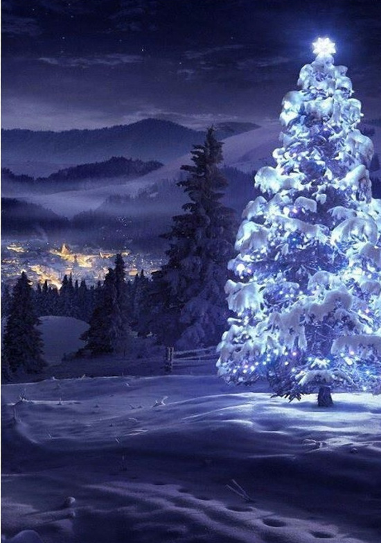 blue-Christmas-night