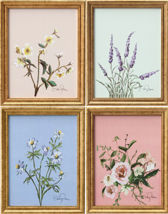Floral Framed Wall Canvas art prints - Threshold