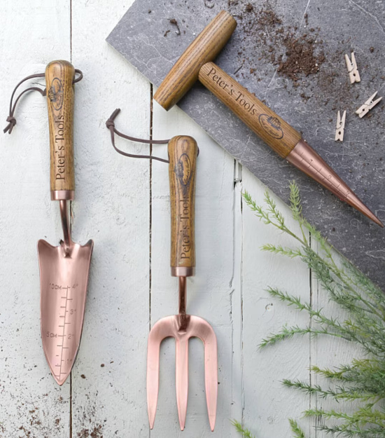 Personalised Luxury copper garden tools