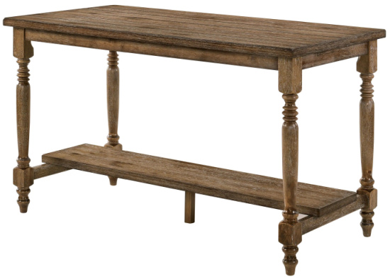 Simma 59 in. Rectangle Rustic Oak Wood Top Counter Height Table