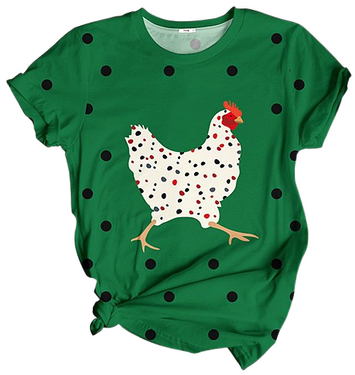 green-garden-chicken-t-shirt-womens