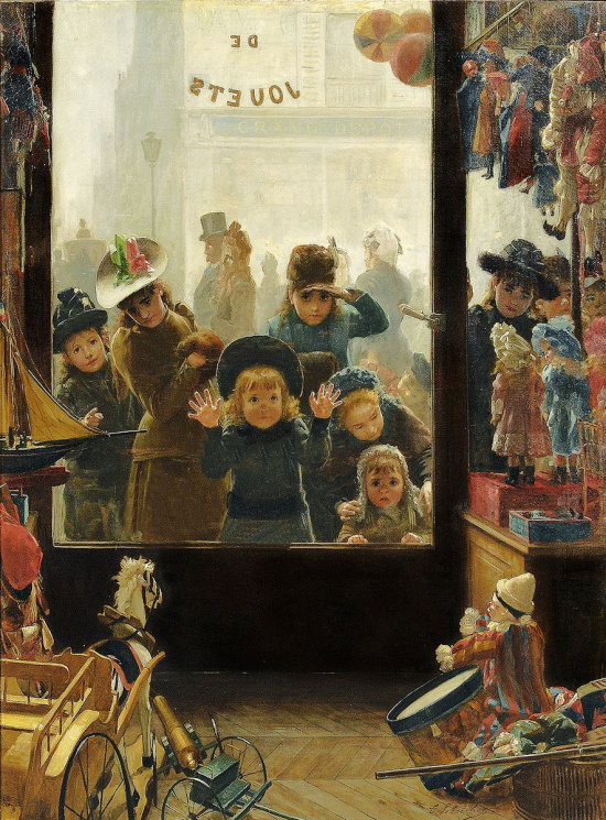 The Toy Store Window by Timoléon Marie Lobrichon (1)