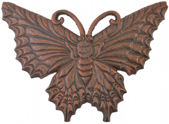 Decorative Butterfly Stepping Stone Bronze Cast Iron Paver 17" Long