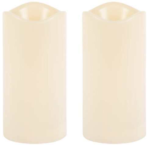 Better Homes & Gardens 6 White Flameless Flicker Outdoor LED Candle 2-Pack