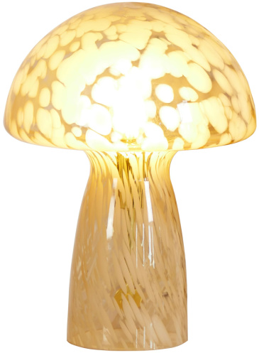 Urban Shop Novelty Glass Mushroom Lamp, Orange Tortoise,