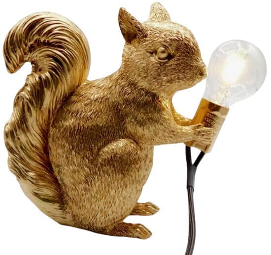 gold-squirrel-lamp